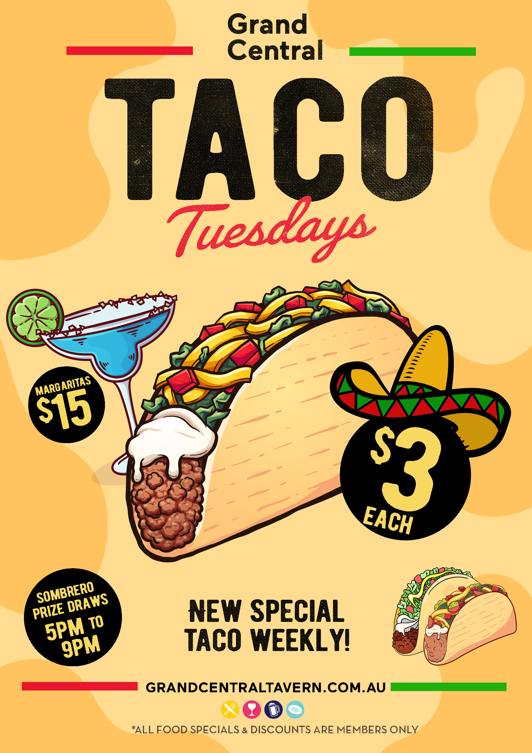 grand central taco tuesdays posted